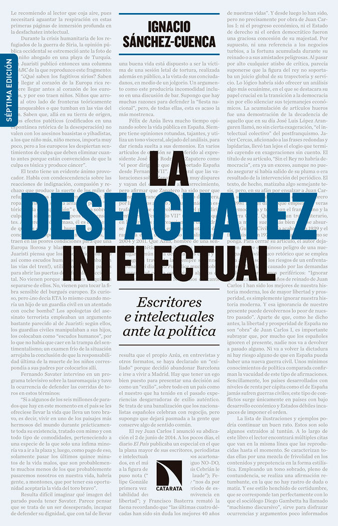 La desfachatez intelectual, de Sánchez-Cuenca Rodríguez, Ignacio | portada del libro