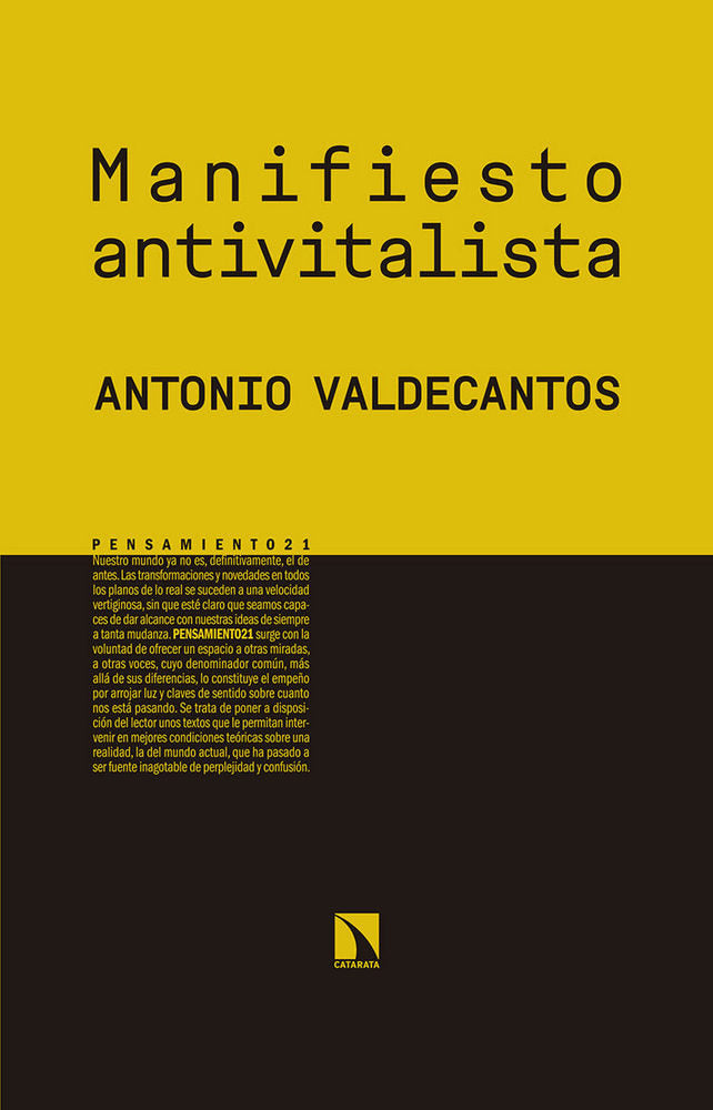 Manifiesto antivitalista, de Valdecantos Alcaide, Antonio | portada del libro