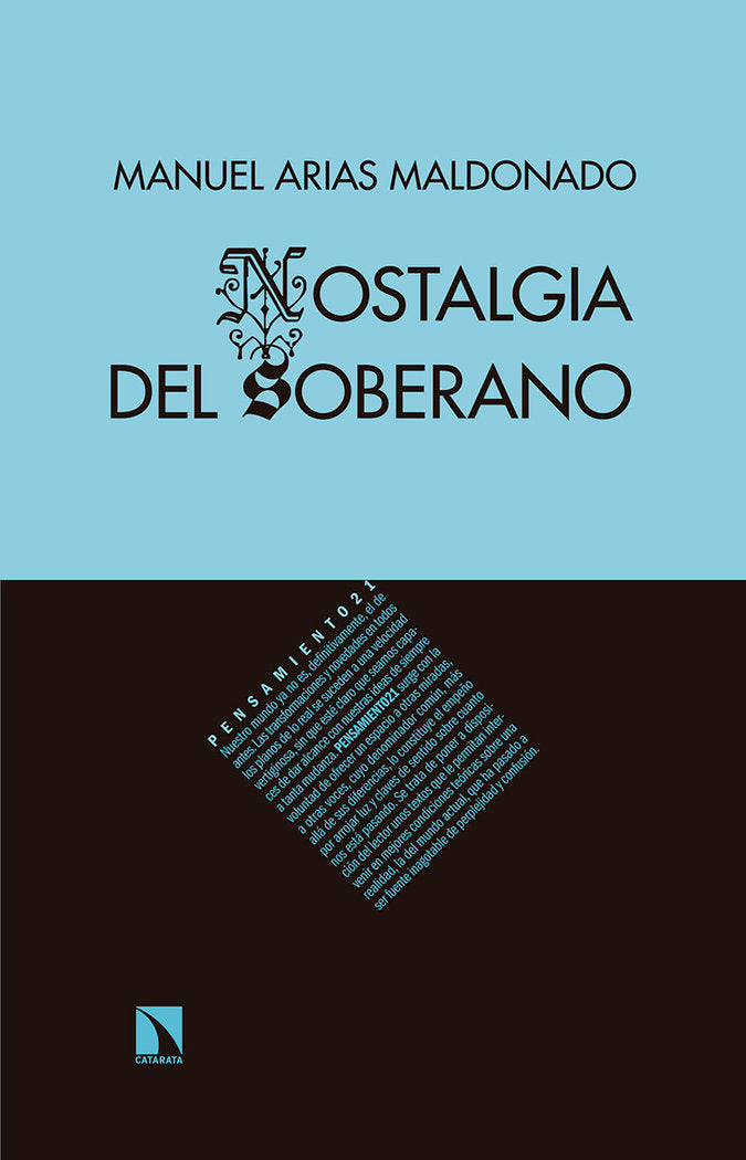 Nostalgia del soberano, de Arias Maldonado, Manuel | portada del libro