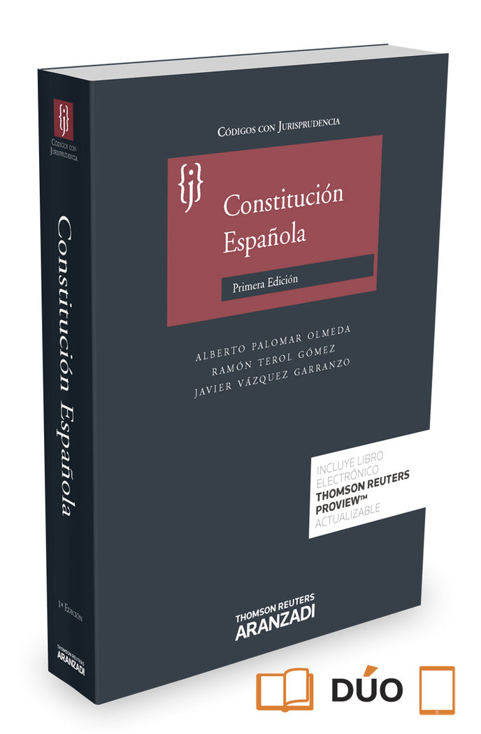 Constitución Española (Papel + e-book), de Palomar Olmeda, Alberto | portada del libro