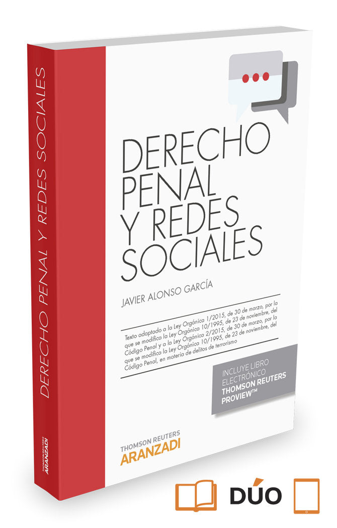 Derecho penal y redes sociales (Papel + e-book), de Alonso García, Javier | portada del libro
