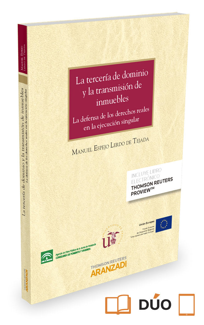 La Terceria de Dominio y la transmisión de inmuebles (Papel + e-book), de Espejo Lerdo de Tejada, Manuel | portada del libro