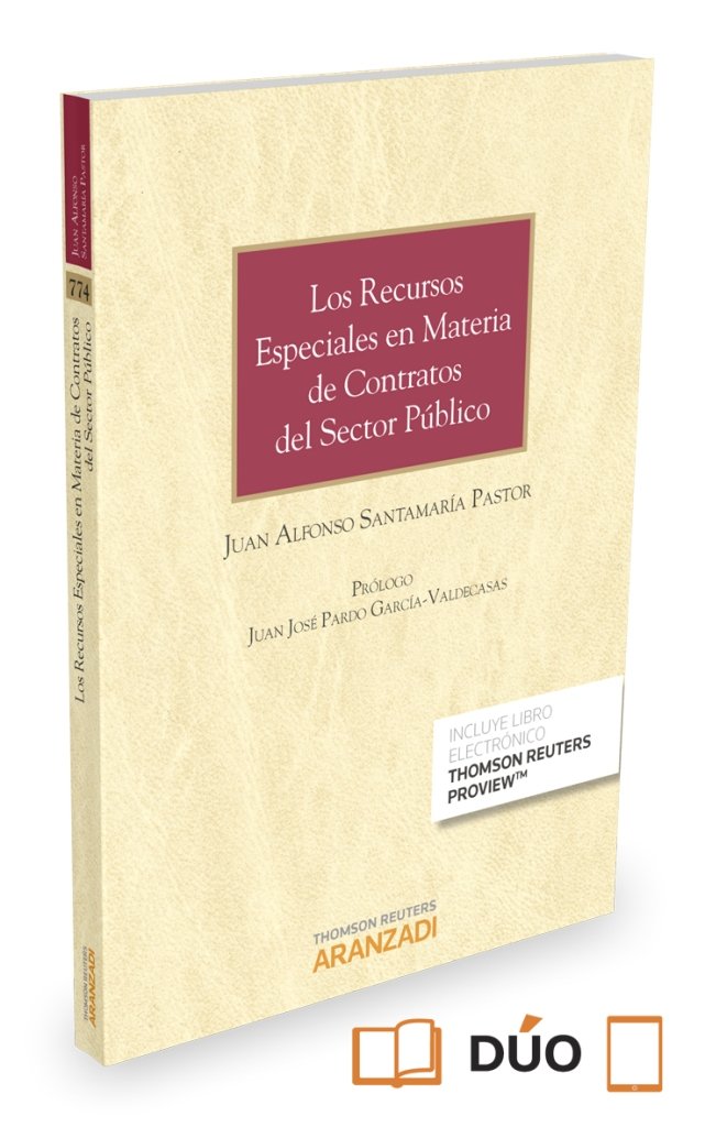 Los recursos especiales en materia de contratos del sector público (Papel + e-book), de Santamaría Pastor, Juan Alfonso | por