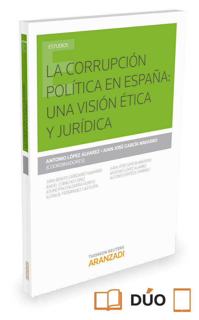 La corrupción política en España: una visión ética y jurídica, de García Navarro, Juan José | portada del libro