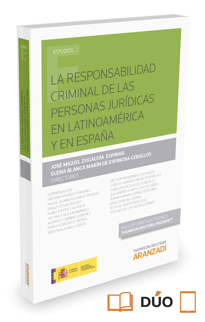 La responsabilidad criminal de las personas jurídicas en latinoamérica y en España (Papel + e-book), de Marín de Espinosa Ceb