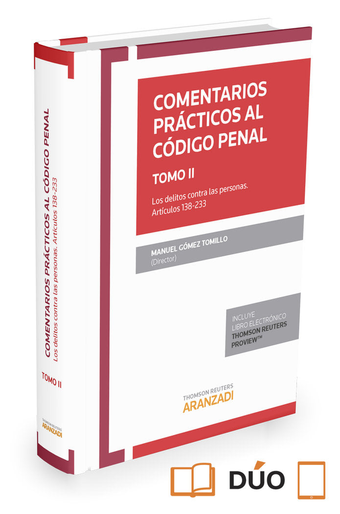 Comentarios prácticos al Código Penal. Tomo II (Papel + e-book), de Gomez Tomillo, Manuel | portada del libro