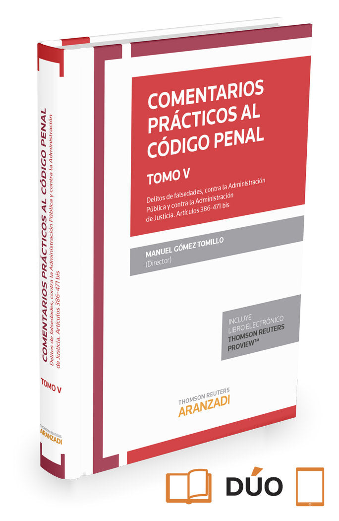 Comentarios prácticos al Código Penal. Tomo V (Papel + e-book), de Gomez Tomillo, Manuel | portada del libro