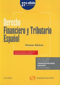 Derecho Financiero y tributario Español. Normas básicas (Papel + e-book), de Menéndez Moreno, Alejandro | portada del libro
