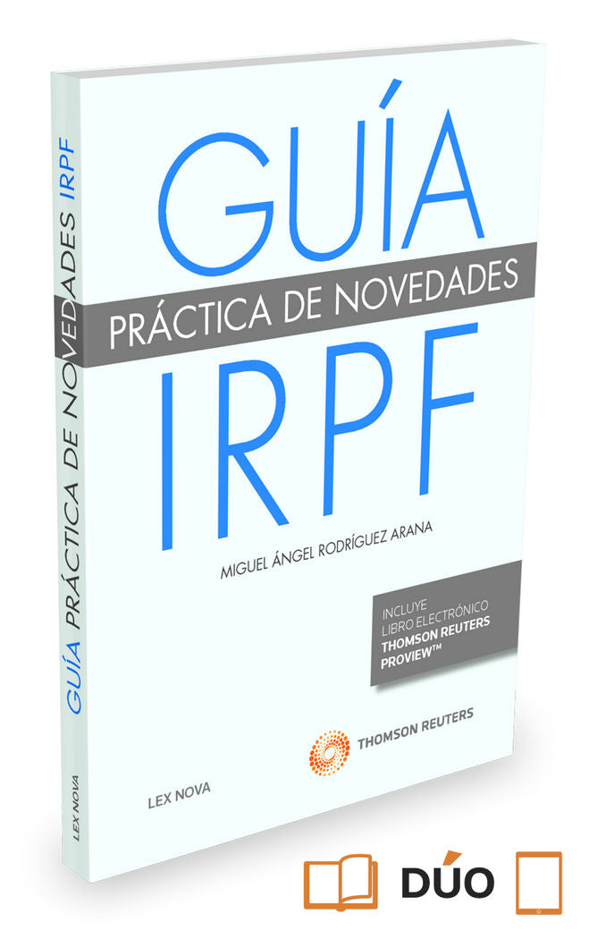 Guía práctica de novedades IRPF (Papel + e-book), de Rodríguez Arana, Miguel Ángel | portada del libro