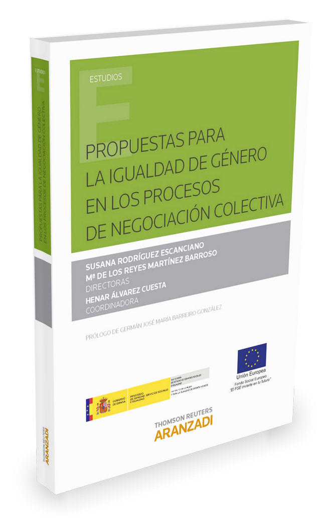 Propuestas para la igualdad de género en los procesos de negociación colectiva, de Álvarez Cuesta, Henar | portada del libro