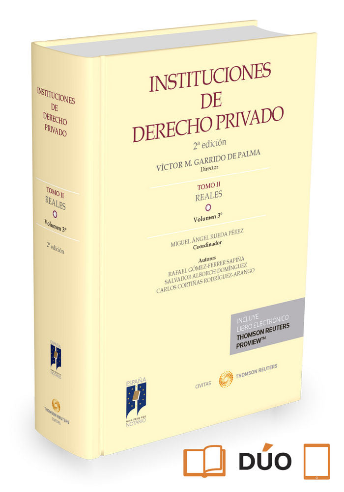 Instituciones de Derecho Privado. Tomo II Reales. Volumen 3º (Papel + e-book), de Alborch Domínguez, Salvador | portada del l