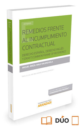 Remedios frente al incumplimiento contractual (Papel + e-book), de Malo Valenzuela, Miguel Ángel | portada del libro