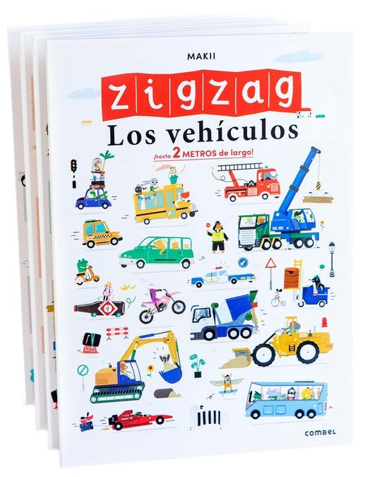 ZIGZAG LOS VEHICULOS, de MAKII | portada del libro
