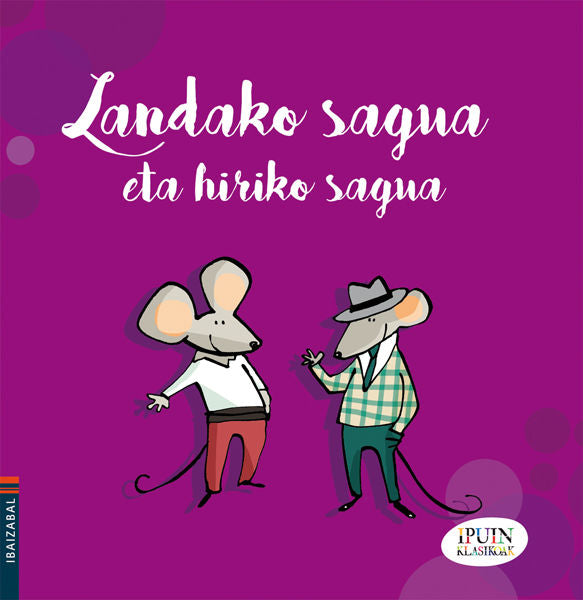 Landako sagua eta hiriko sagua, de Esopo | portada del libro