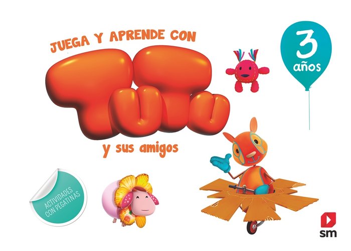 Juega y aprende con Tutu y sus amigos. 3 años, de Ruiz García, María Jesús | portada del libro