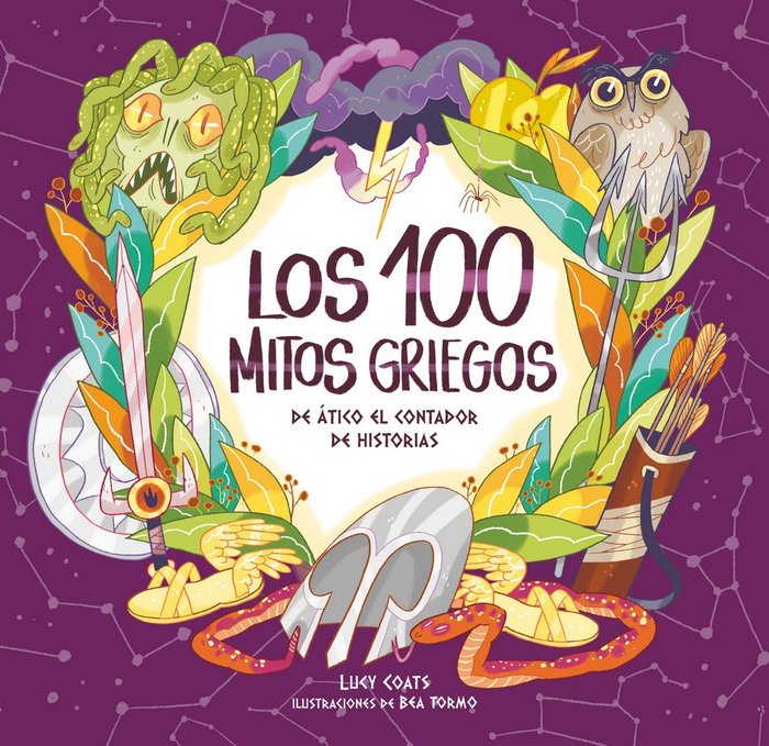 Los cien mitos griegos de Ático el contador de historias, de Coats, Lucy | portada del libro