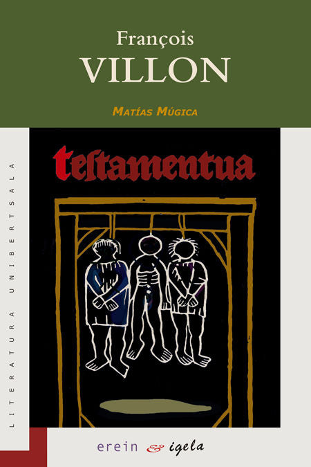TESTAMENTUA, de FRANÇOIS VILLON | portada del libro
