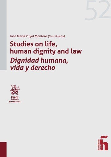 Studies on life, human dignity and law. Dignidad humana, vida y derecho, de Nombela Cano | portada del libro