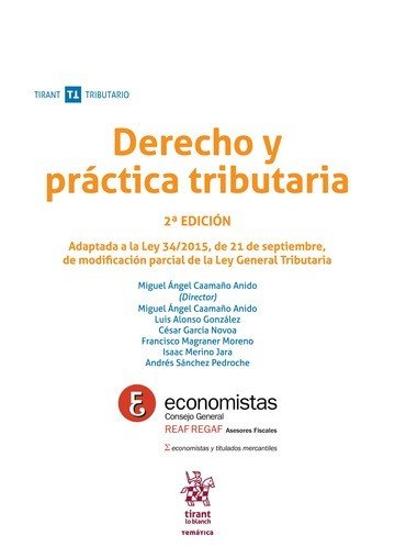 Derecho y práctica tributaria 2ª edición 2016, de Caamaño Anido | portada del libro
