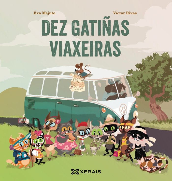 Dez gatiñas viaxeiras, de Mejuto, Eva | portada del libro