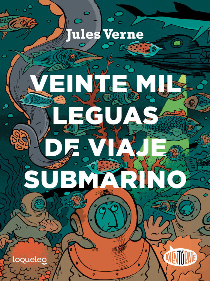 VEINTE MIL LEGUAS DE VIAJE SUBMARINO, de JULIO VERNE | portada del libro