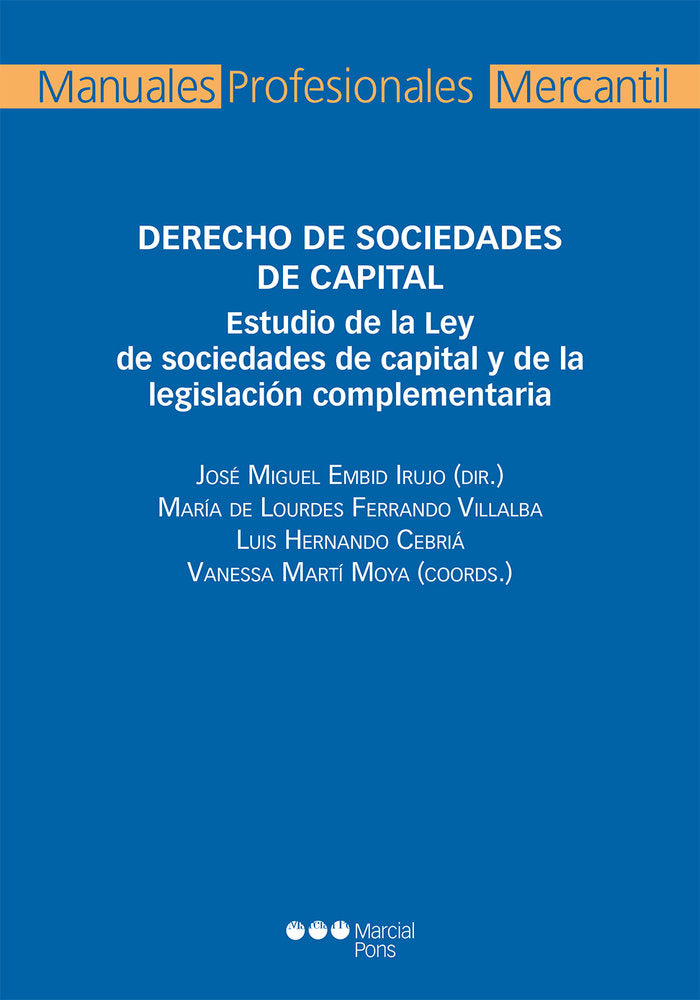 Derecho de sociedades de capital | portada del libro