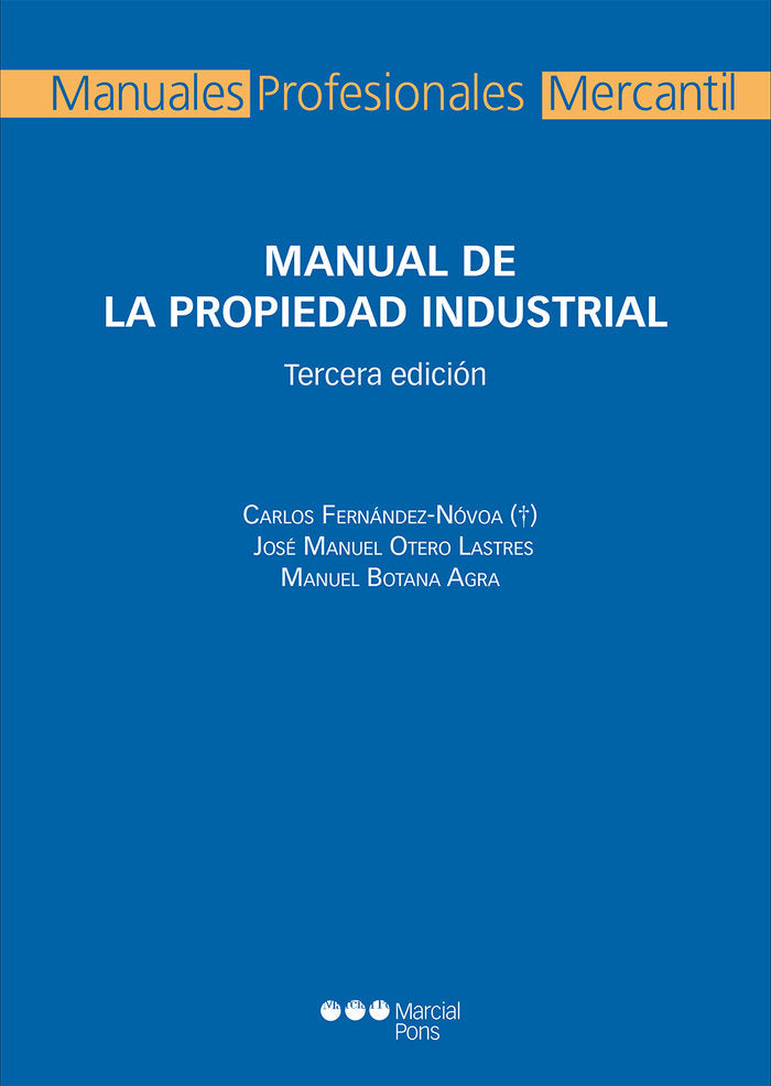 Manual de la propiedad industrial, de Fernández-Nóvoa, Carlos | portada del libro