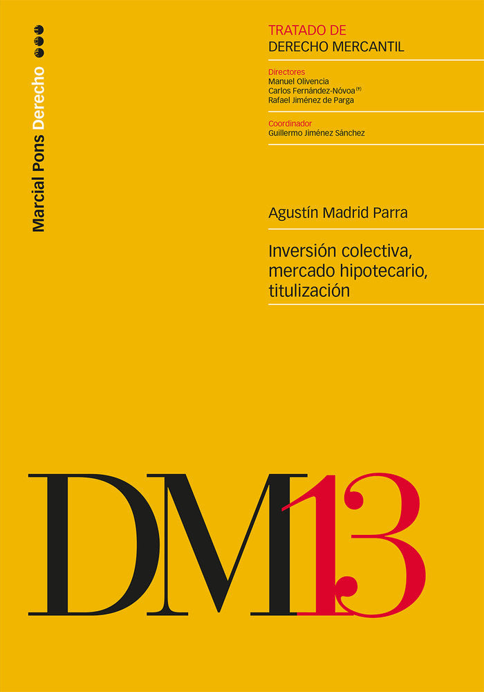 Inversión colectiva, mercado hipotecario, titulización, de Madrid Parra, Agustín | portada del libro