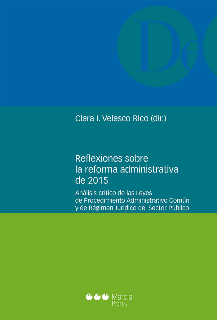 Reflexiones sobre la reforma administrativa de 2015, de Varios autores | portada del libro