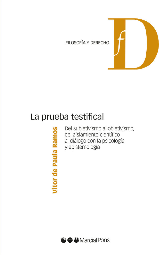 La prueba testifical, de Ramos, Vitor de Paula | portada del libro