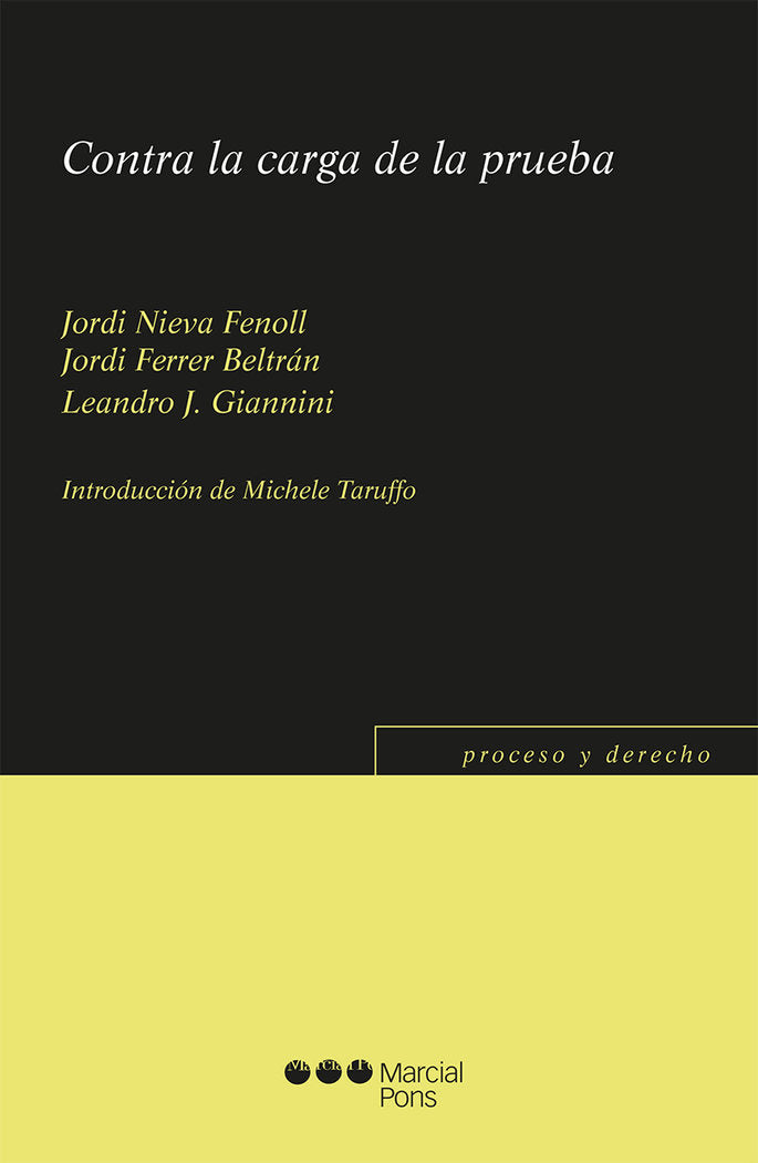 Contra la carga de la prueba, de Nieva Fenoll, Jordi | portada del libro