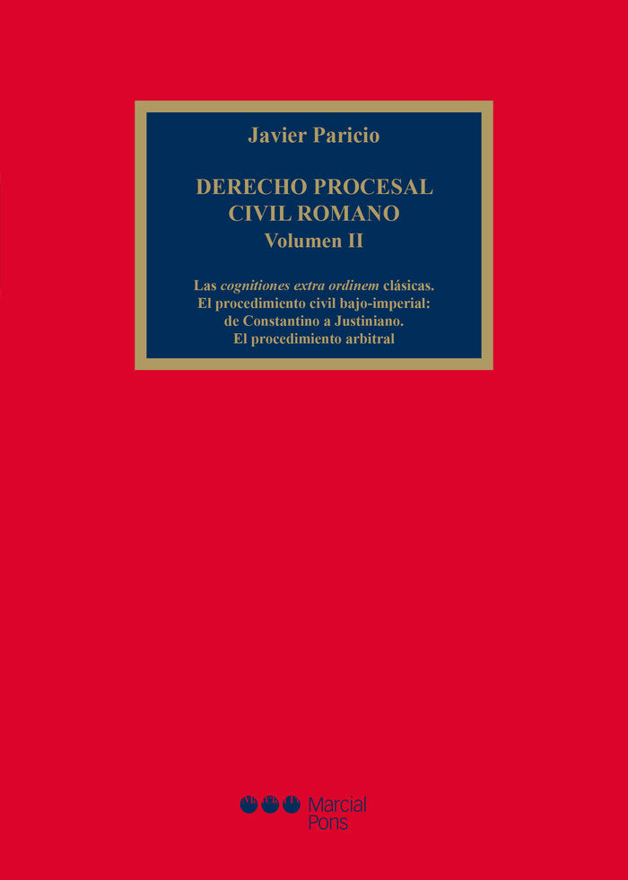 Derecho procesal civil romano, de Paricio Serrano | portada del libro
