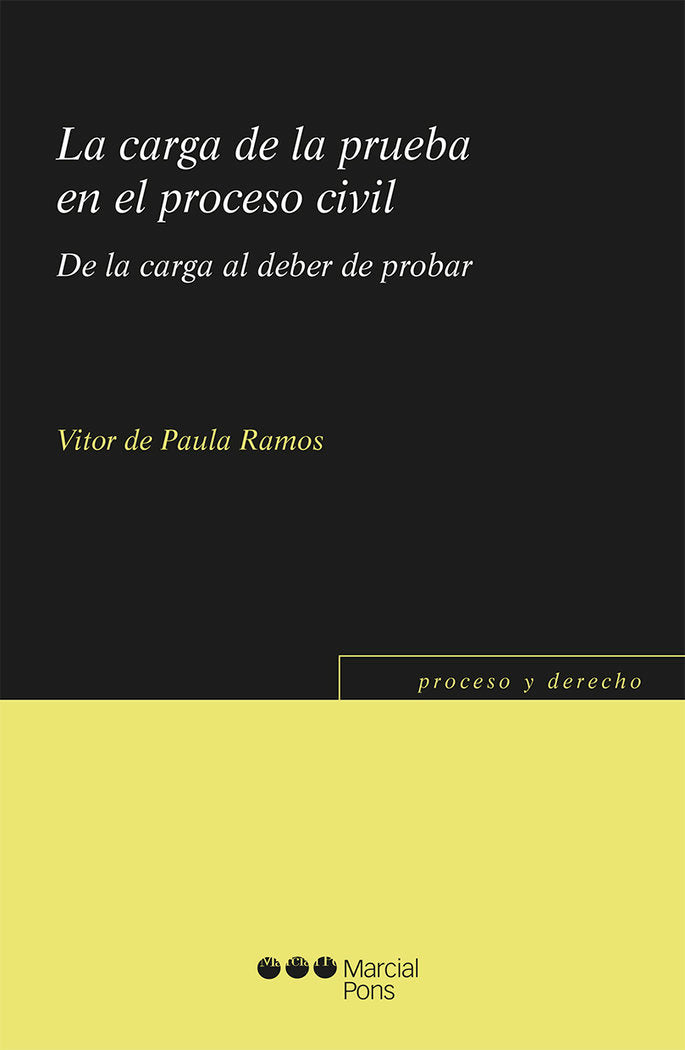La carga de la prueba en el proceso civil, de Ramos, Vitor de Paula | portada del libro