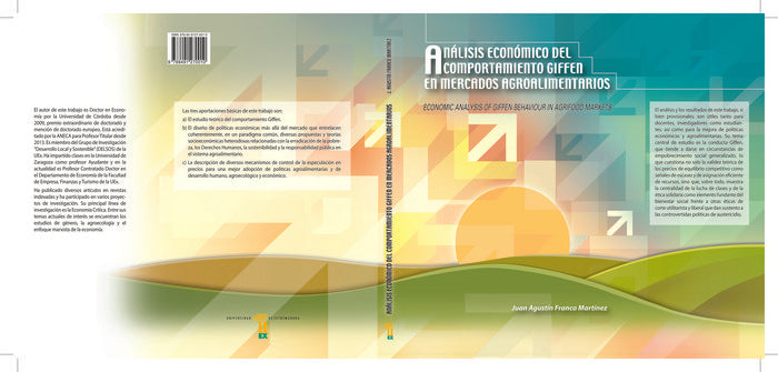ANÁLISIS ECONÓMICO DEL COMPORTAMIENTO GIFFEN EN MERCADOS AGROALIMENTARIOS, de FRANCO MARTÍNEZ, JUAN AGUSTÍN | portada del lib