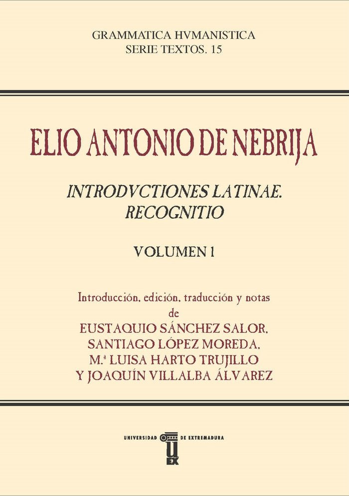 Introductiones latinae. Recognitio, de NEBRIJA, ELIO ANTONIO DE | portada del libro