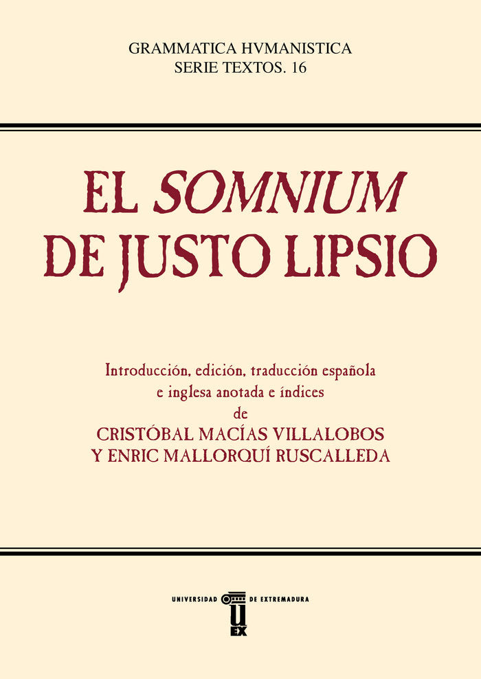 El "Somnium" de Justo Lipsio, de LIPSIO, JUSTO | portada del libro