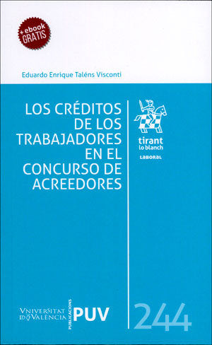 Los créditos de los trabajadores en el concurso de acreedores, de Taléns Visconti, Edurardo Enrique | portada del libro