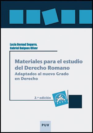 Materiales para el estudio del Derecho Romano, de Bernad Segarra, Lucía | portada del libro