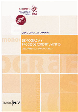Democracia y procesos constituyentes, de González Cadenas, Diego | portada del libro