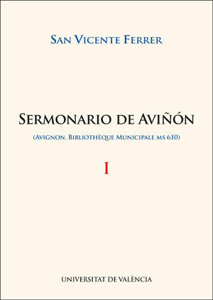 Sermonario de Aviñón (I), de San Vicente Ferrer | portada del libro