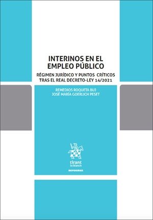 INTERINOS EN EL EMPLEO PUBLICO, de ROQUETA BUJ, REMEDIOS | portada del libro