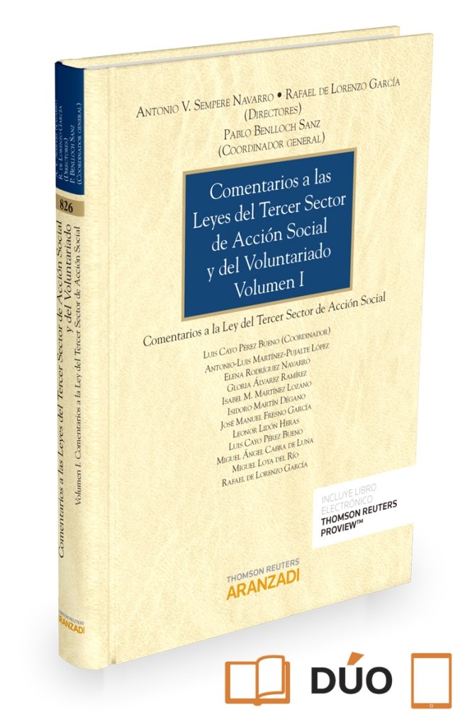 Comentarios a las Leyes del Tercer Sector de Acción Social y del Voluntariado (Volumen I) (Papel + e, de Benlloch, Pablo | po