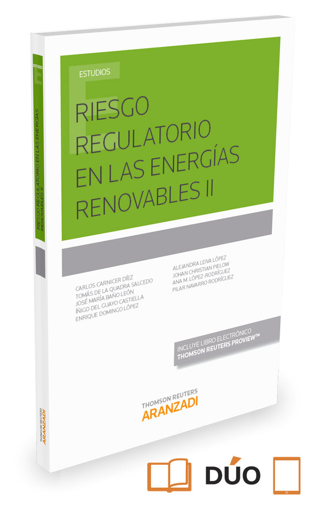 Riesgo regulatorio en las energías renovables II (Papel + e-book), de Castro-Gil Amigo, Juan | portada del libro