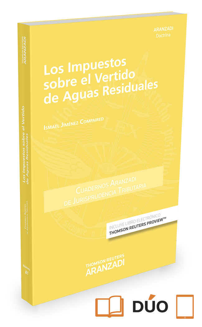 Los impuestos sobre el vertido de aguas residuales (papel + e-book), de Jiménez Compaired | portada del libro