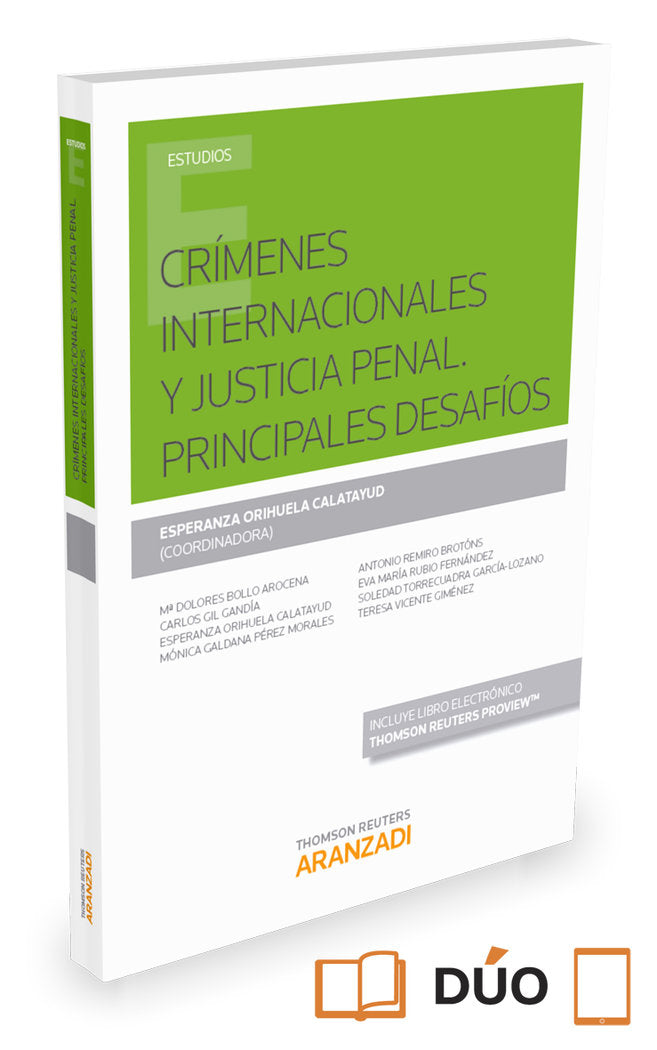 Crímenes internacionales y justicia penal. Principales desafíos (Papel + e-book), de Bollo Arocena, Mª Dolores | portada del 