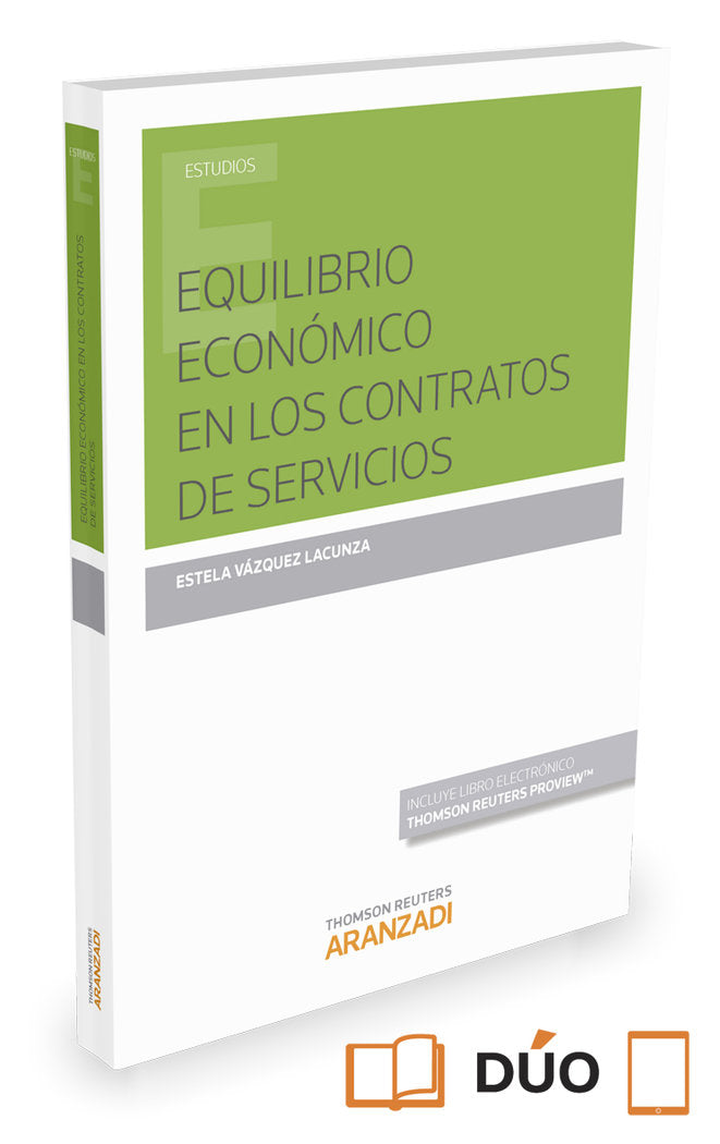 El equilibrio económico en los contratos de servicios (Papel + e-book), de Vázquez Lacunza, Estela | portada del libro