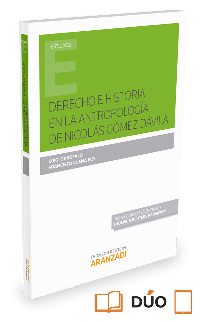 Derecho e historia en la antropología de Nicolás Gómez Dávila (Papel + e-book), de Cuena, Francisco | portada del libro