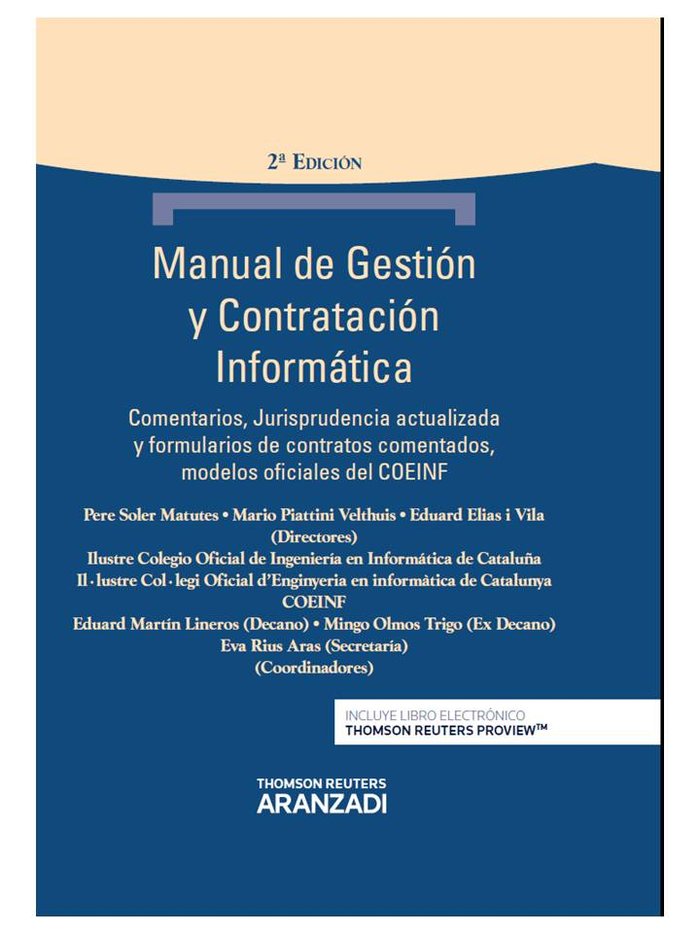 Manual de Gestión y Contratación Informática (Papel + e-book), de Martín Lineros, Eduard | portada del libro