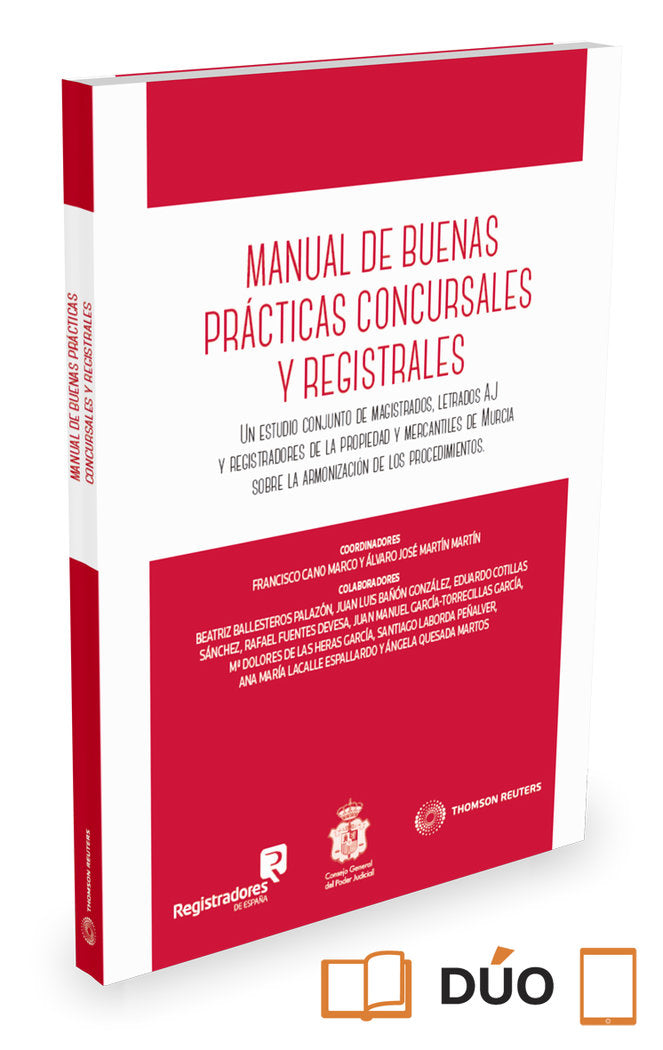 Manual de buenas prácticas concursales y registrales Express (Papel + e-book), de Cano Marco, Francisco | portada del libro
