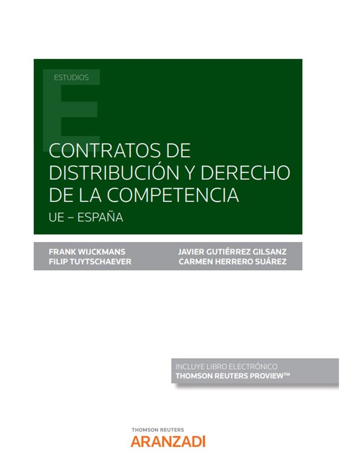 CONTRATOS DE DISTRIBUCION Y DERECHO DE LA COMPETENCIA, de PEREZ-LLORCA ABOGADOS | portada del libro